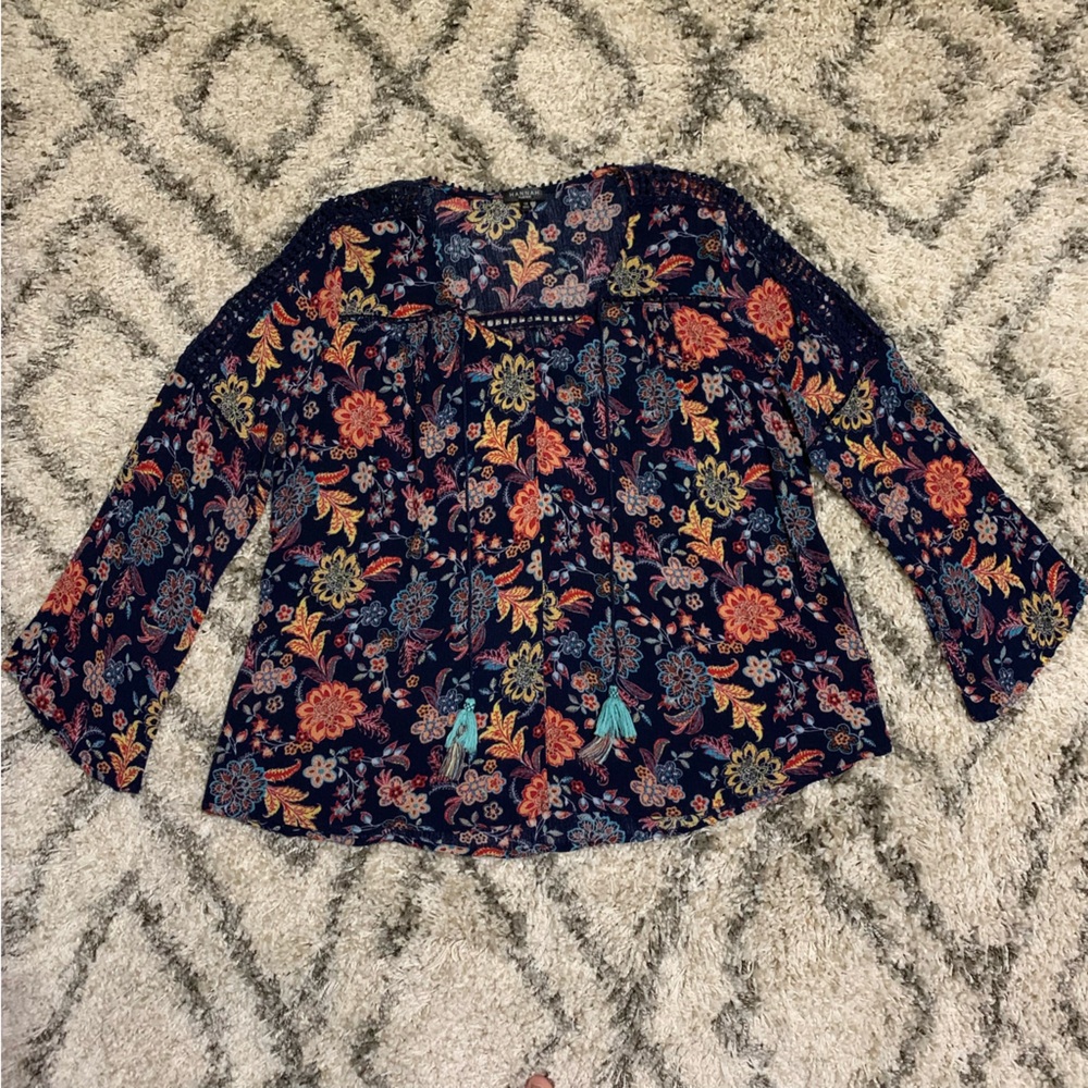 Plus Size Floral Blouse | Hannah